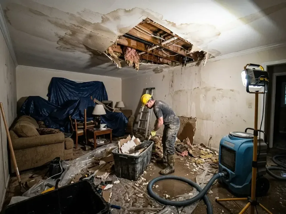 ceiling-repair-after-plumbing-009 — quality workmanship, Emergency 24 Hour Ceiling Water Damage Repair in Dallas