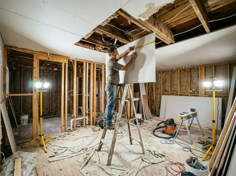 ceiling-repair-during-renovati-005 — professional installation, Emergency 24 Hour Ceiling Water Damage Repair in Dallas
