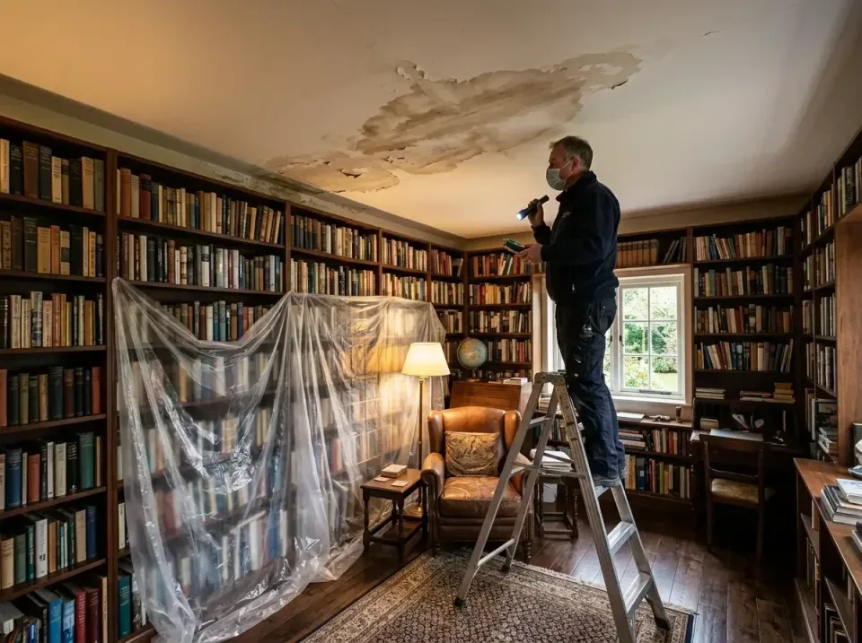 ceiling-water-stain-in-home-li-007 — frequently asked questions, Emergency 24 Hour Ceiling Water Damage Repair in Dallas